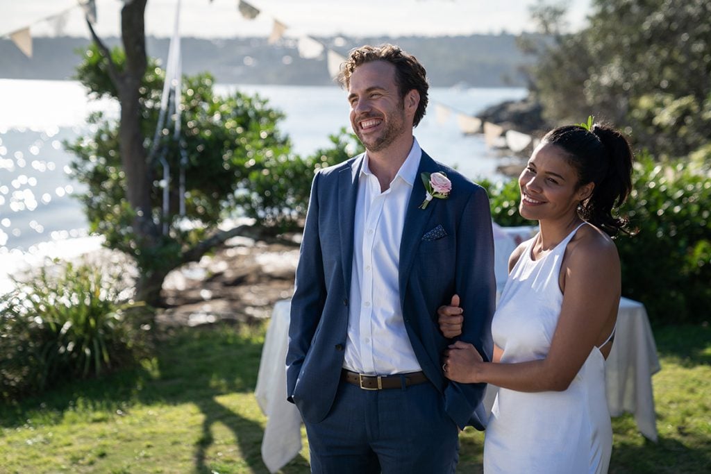 Rafe spall and zahra newman in long story short